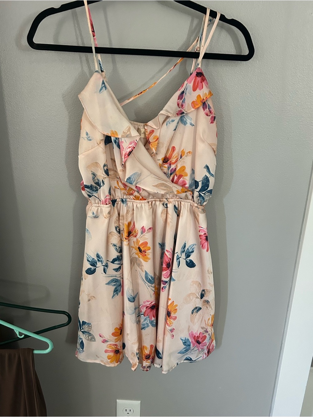 Altar’d State Peach Flowy Mini Dress